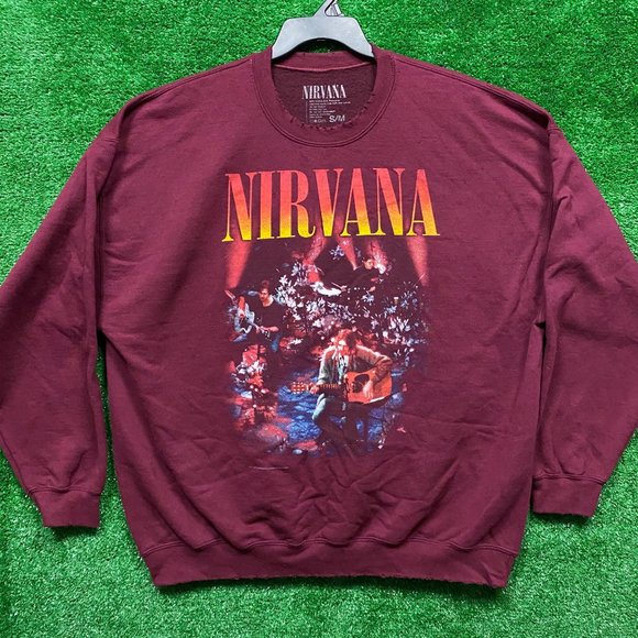 Nirvana unplugged oversized crew neck sweatshirt clearance